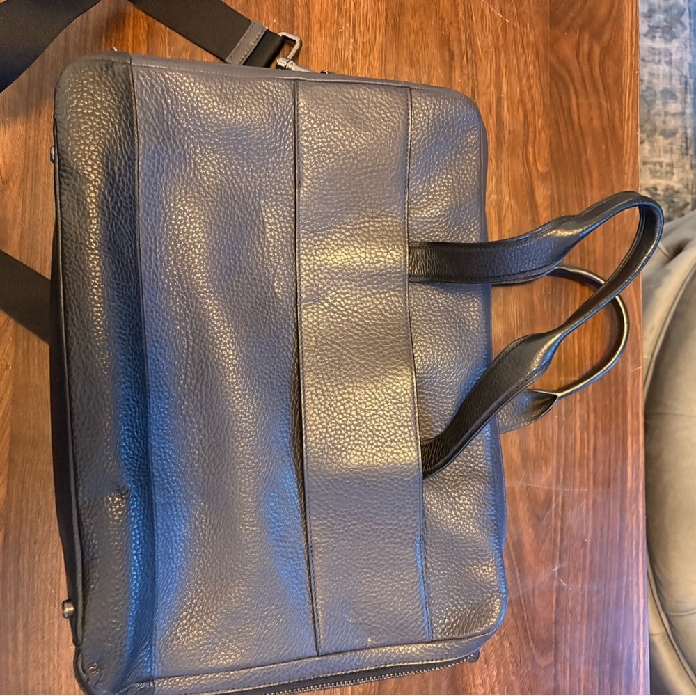 Coach Hamilton Briefcase navy/black pebble leather - Picture 8 of 9